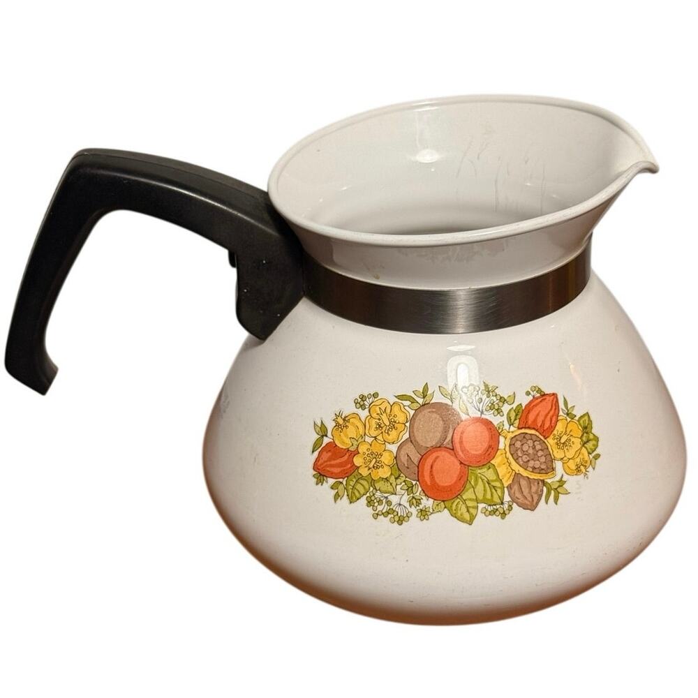 Vintage Corning Ware Spice of Life Teapot P-104 6 Cup Side Stamp USA Base Only